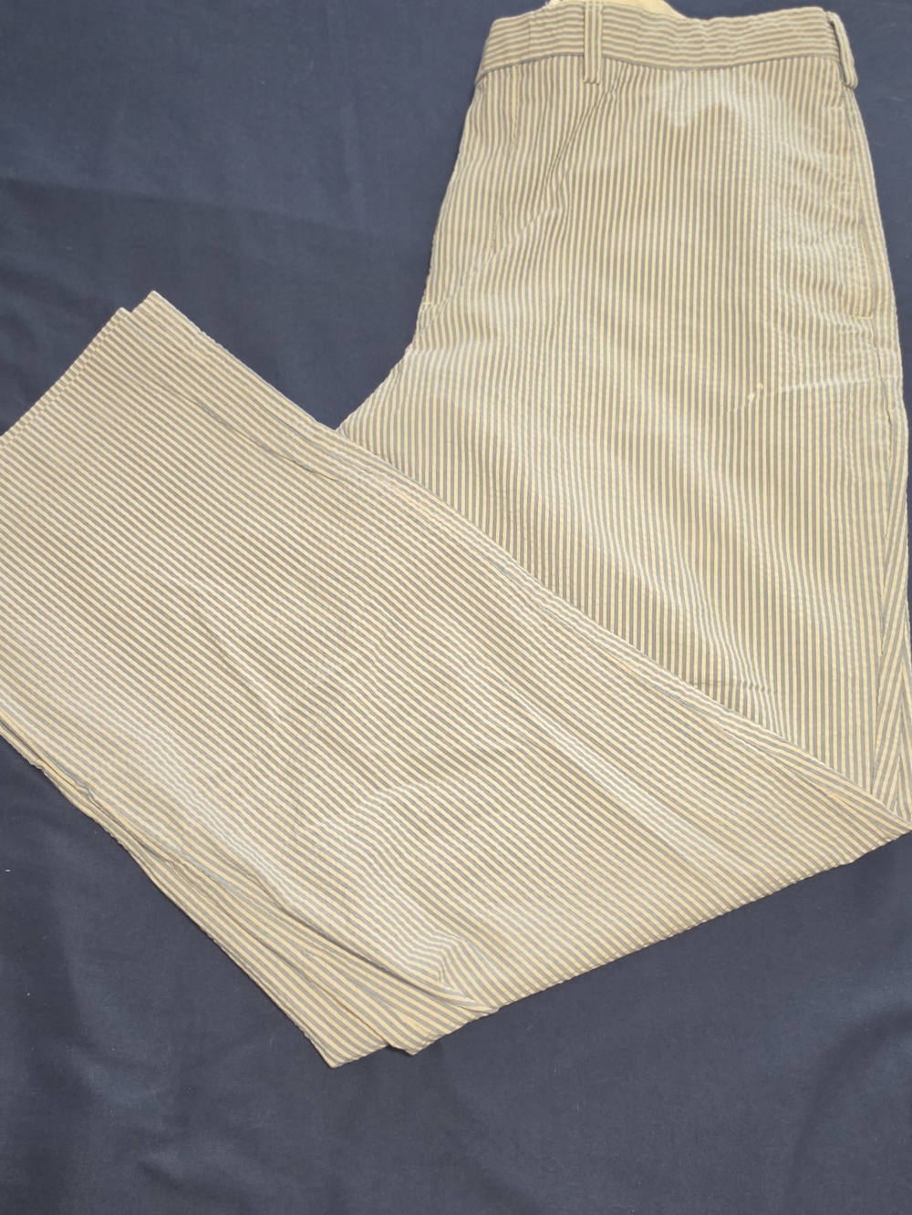 Polo by Ralph Lauren Pinstriped Cotton Seersucker Pleated-Front Pants